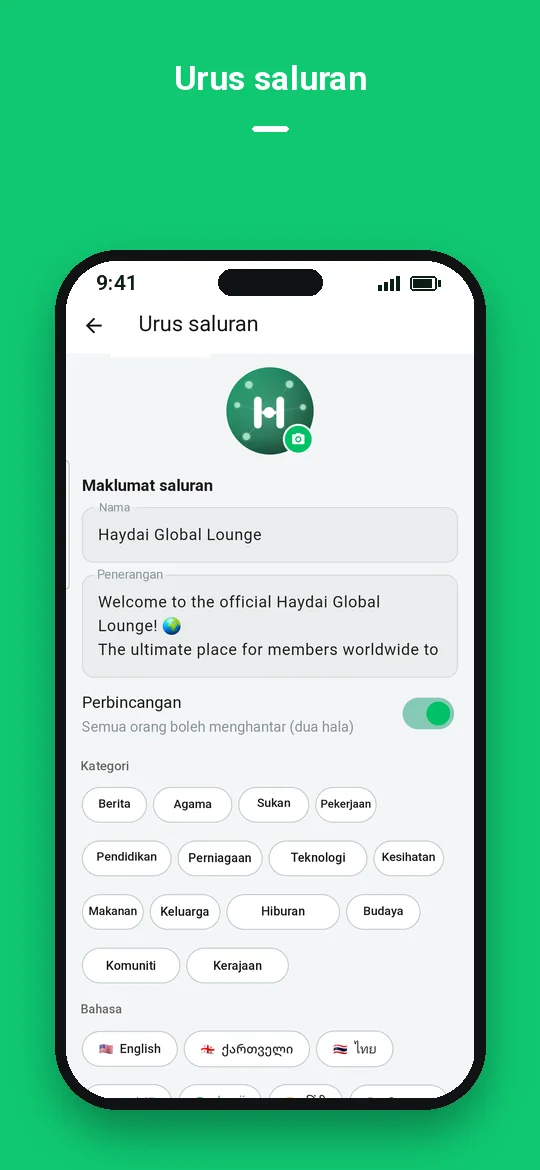 Urus saluran — Haydai