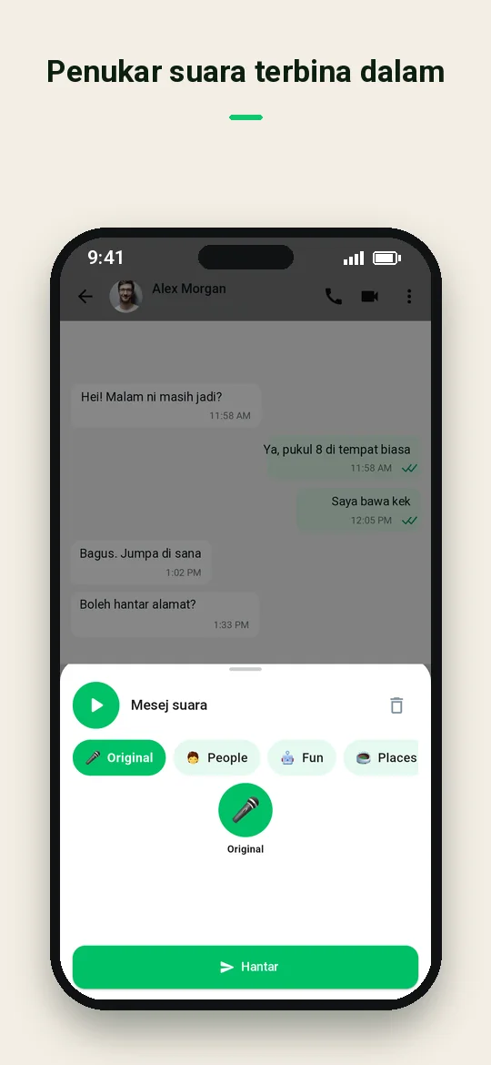 Penukar suara terbina dalam — Haydai