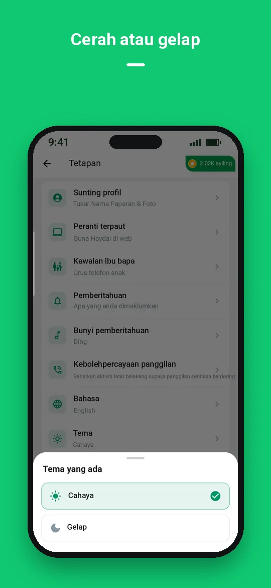 Cerah atau gelap — Haydai