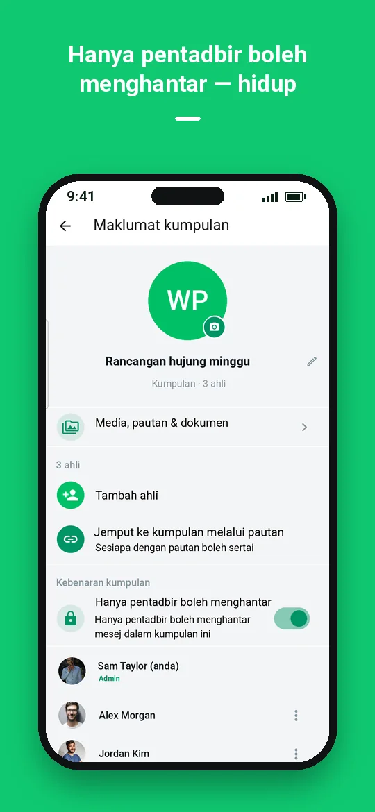 Hanya pentadbir boleh menghantar — hidup — Haydai