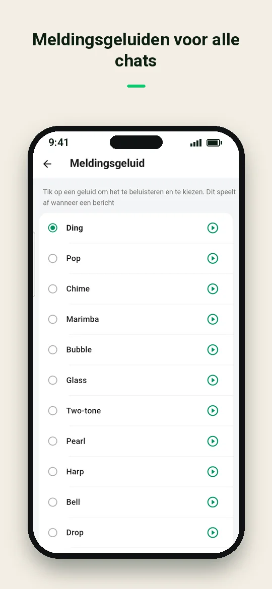 Meldingsgeluiden voor alle chats — Haydai
