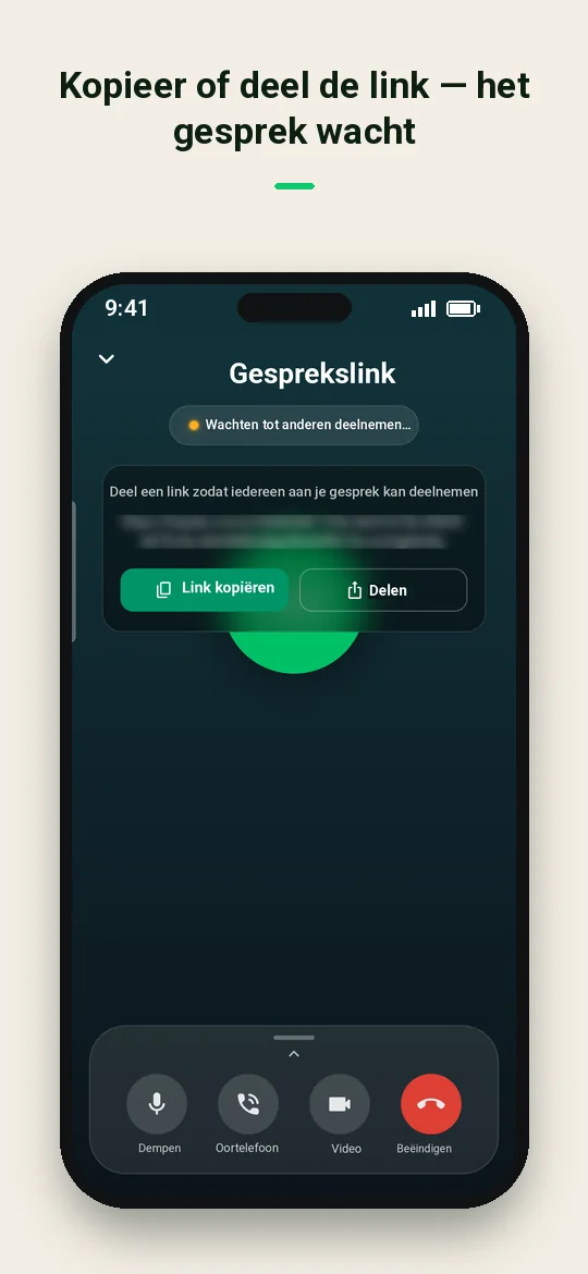 Kopieer of deel de link — het gesprek wacht — Haydai