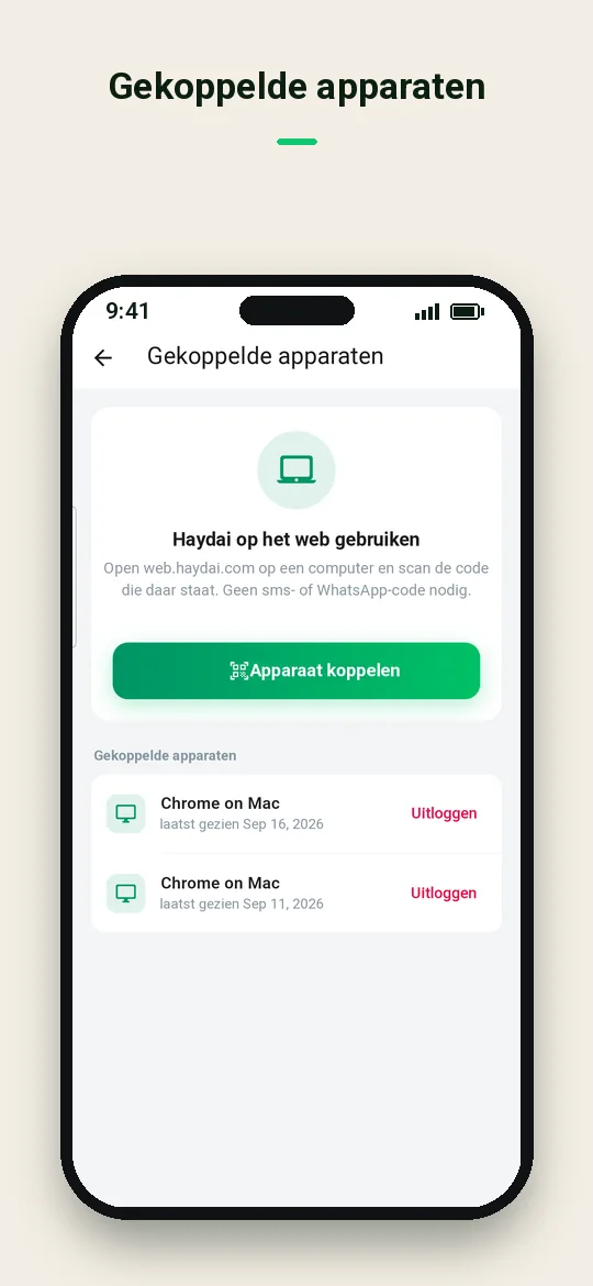 Gekoppelde apparaten — Haydai
