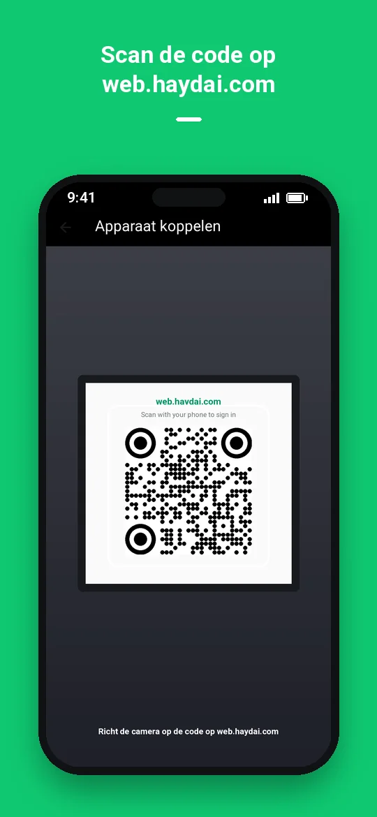 Scan de code op web.haydai.com — Haydai