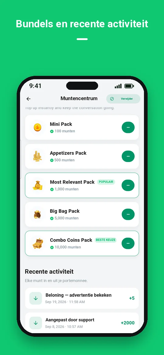Bundels en recente activiteit — Haydai