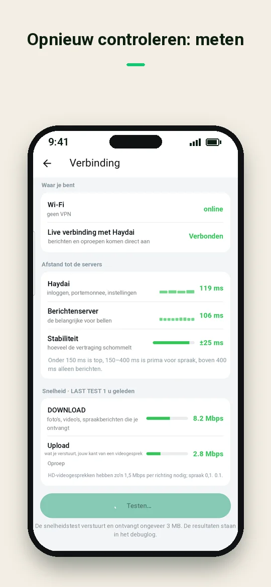 Opnieuw controleren: meten — Haydai