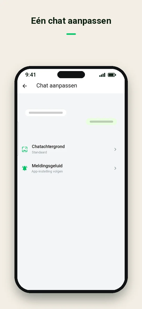 Eén chat aanpassen — Haydai