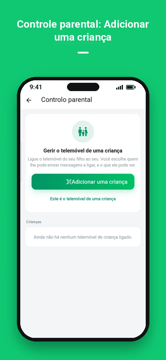Controle parental: Adicionar uma criança — Haydai