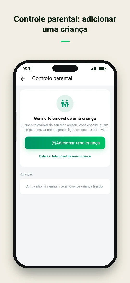 Controle parental: adicionar uma criança — Haydai