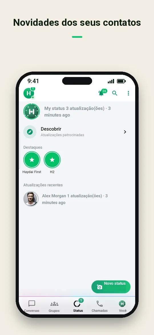 Novidades dos seus contatos — Haydai