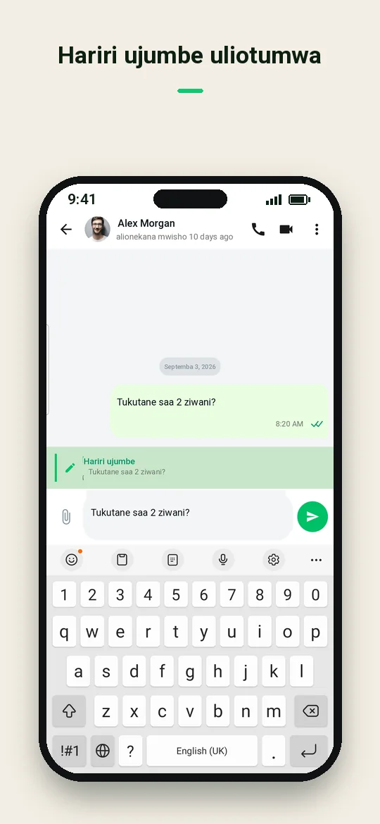 Hariri ujumbe uliotumwa — Haydai