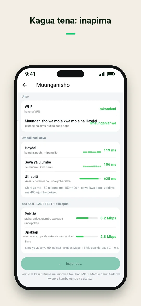 Kagua tena: inapima — Haydai