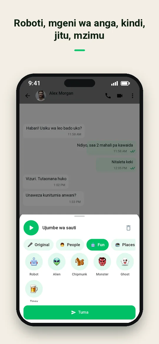 Roboti, mgeni wa anga, kindi, jitu, mzimu — Haydai