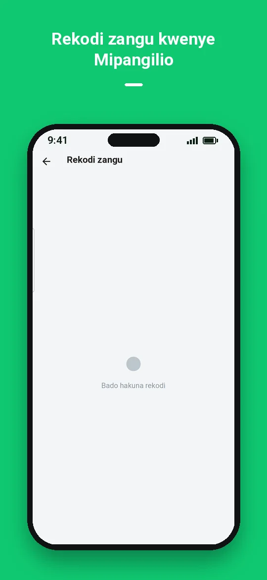 Rekodi zangu kwenye Mipangilio — Haydai