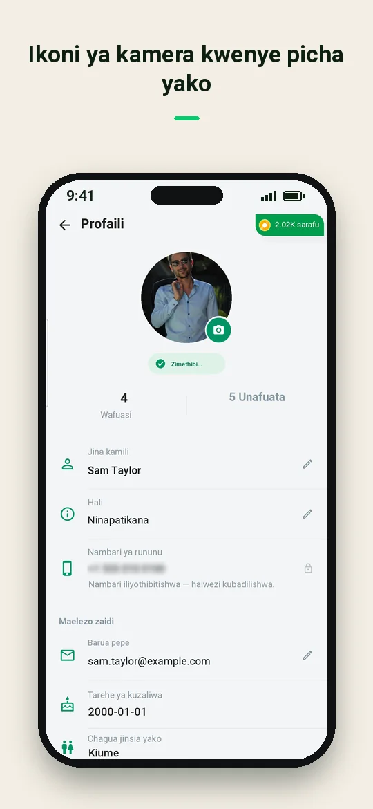 Ikoni ya kamera kwenye picha yako — Haydai