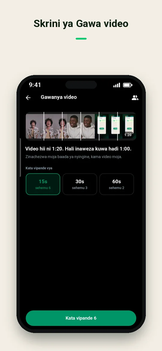 Skrini ya Gawa video — Haydai
