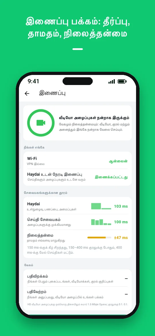 இணைப்பு பக்கம்: தீர்ப்பு, தாமதம், நிலைத்தன்மை — Haydai