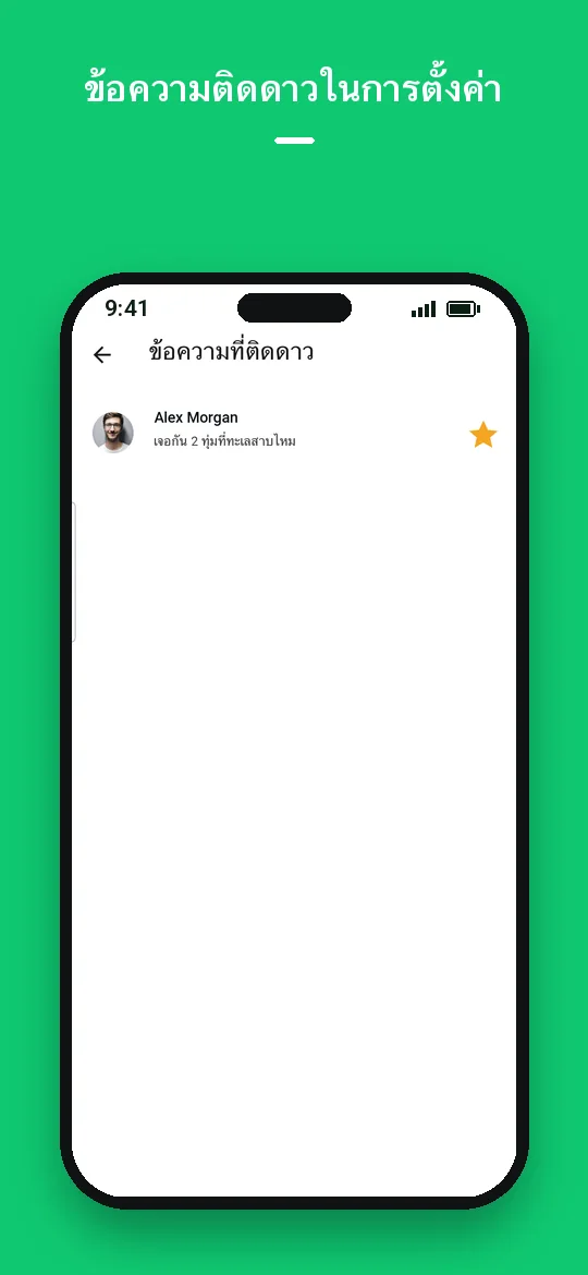 ข้อความติดดาวในการตั้งค่า — Haydai