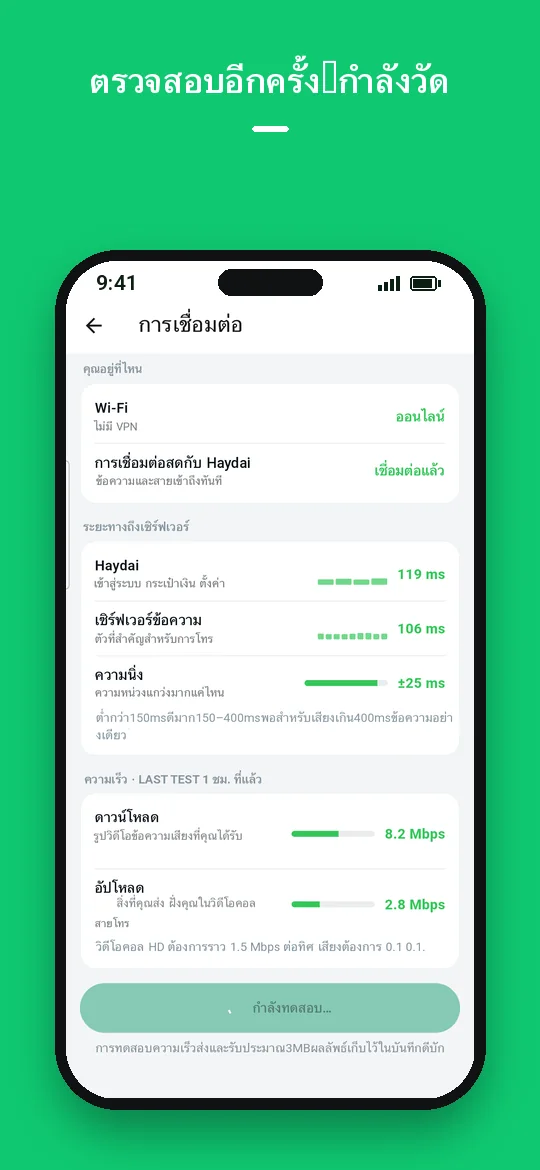 ตรวจสอบอีกครั้ง: กำลังวัด — Haydai