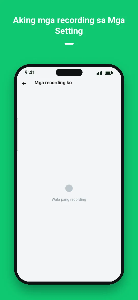 Aking mga recording sa Mga Setting — Haydai