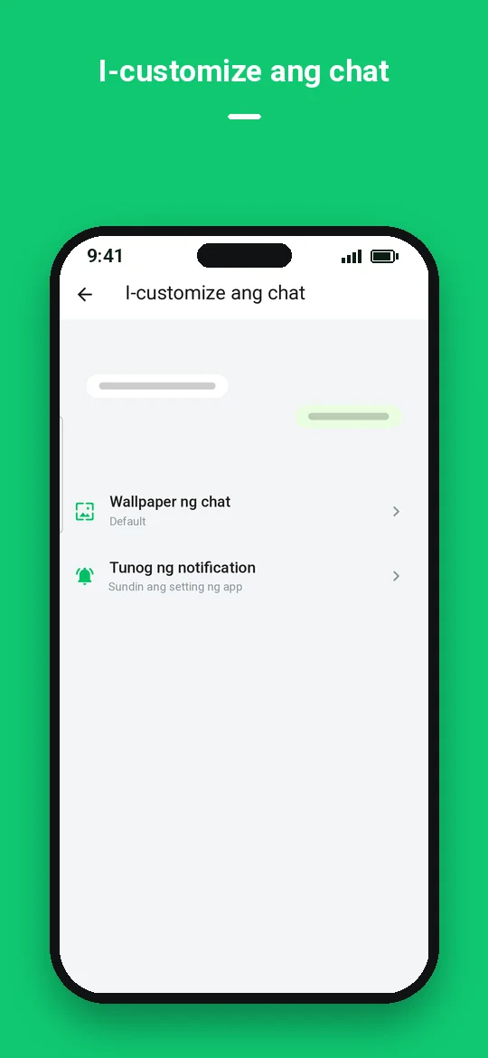 I-customize ang chat — Haydai