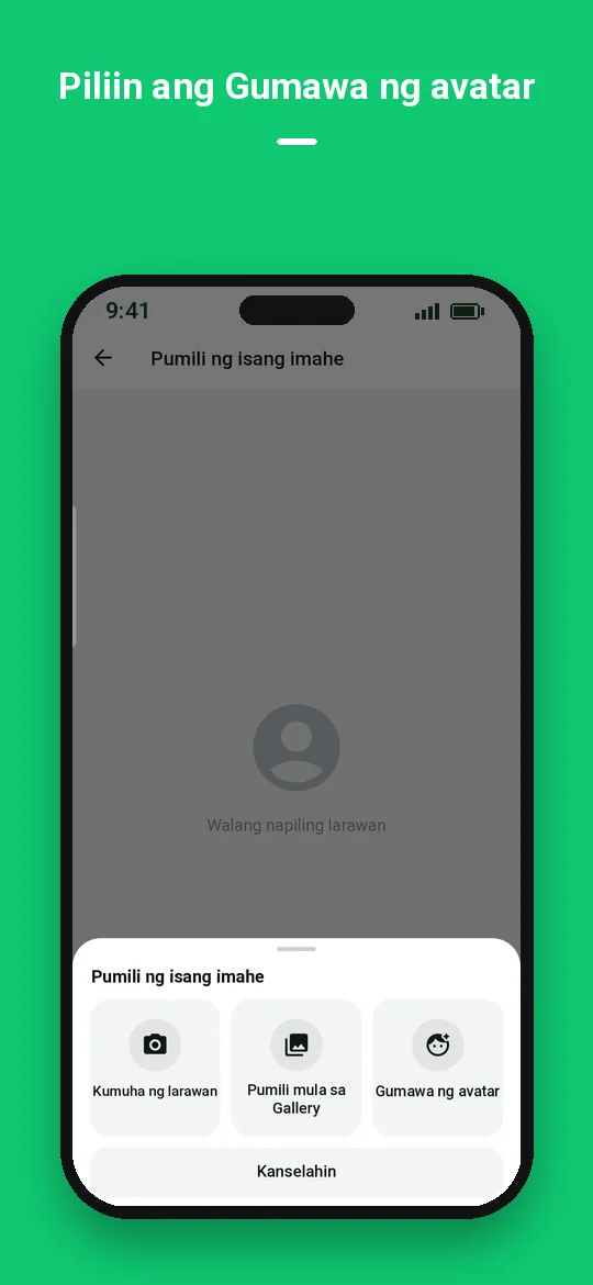 Piliin ang Gumawa ng avatar — Haydai