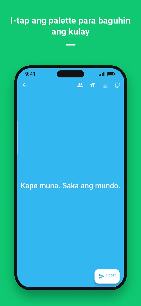 I-tap ang palette para baguhin ang kulay — Haydai