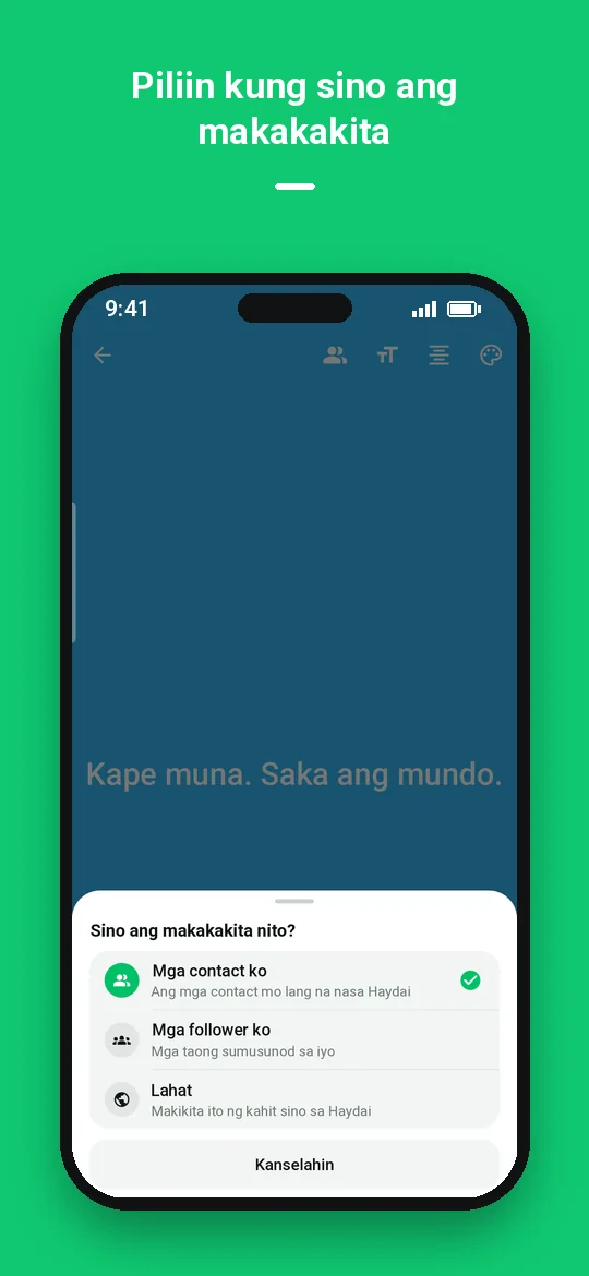 Piliin kung sino ang makakakita — Haydai