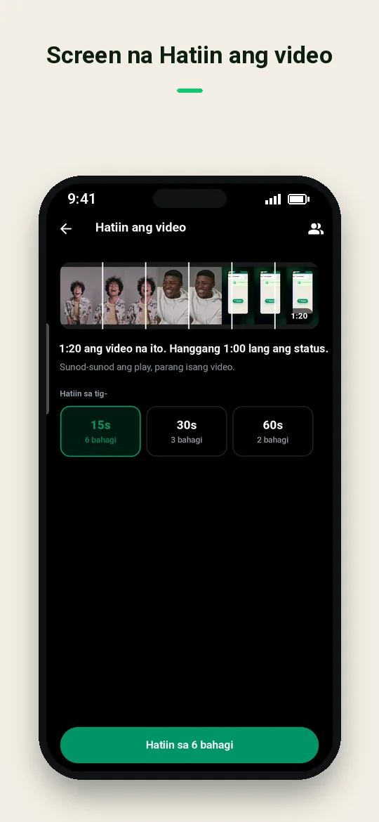 Screen na Hatiin ang video — Haydai