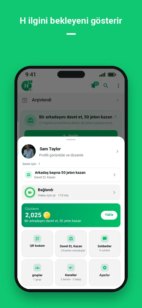 H ilgini bekleyeni gösterir — Haydai