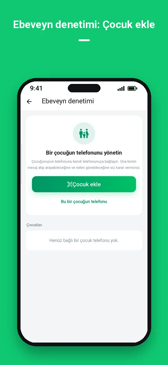 Ebeveyn denetimi: Çocuk ekle — Haydai