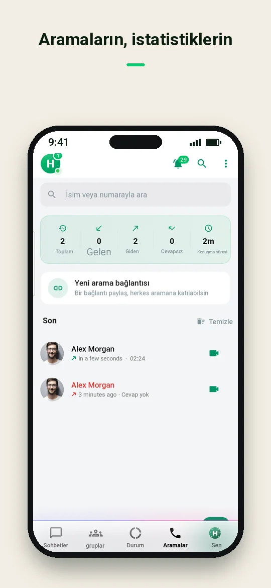 Aramaların, istatistiklerin — Haydai