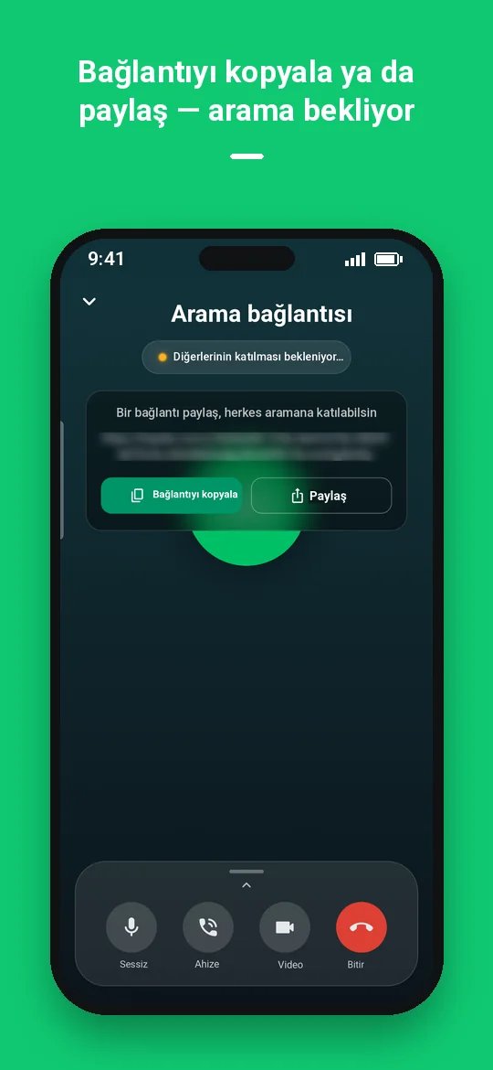 Bağlantıyı kopyala ya da paylaş — arama bekliyor — Haydai