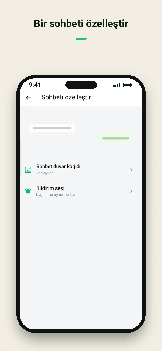 Bir sohbeti özelleştir — Haydai