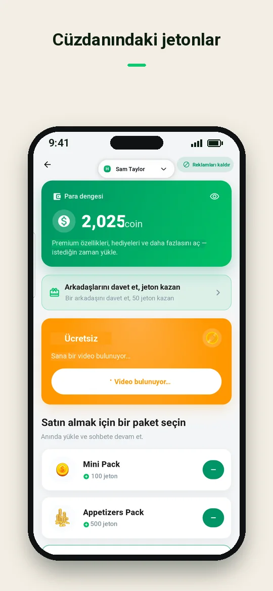 Cüzdanındaki jetonlar — Haydai