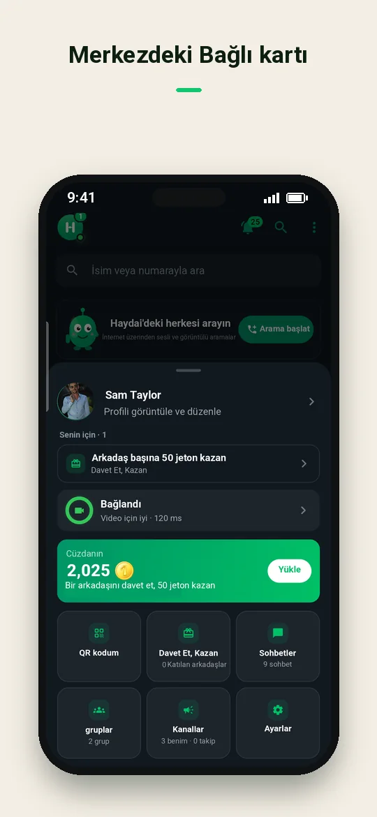 Merkezdeki Bağlı kartı — Haydai