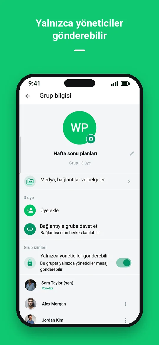 Yalnızca yöneticiler gönderebilir — Haydai