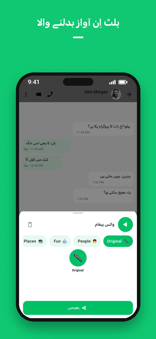 بلٹ اِن آواز بدلنے والا — Haydai