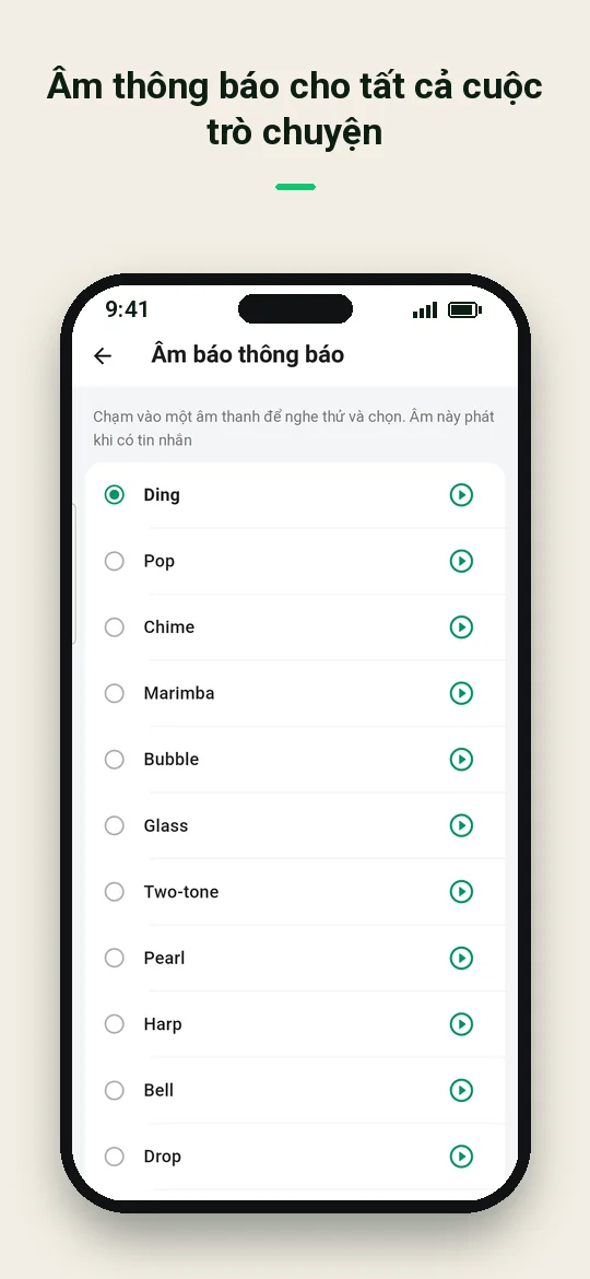 Âm thông báo cho tất cả cuộc trò chuyện — Haydai