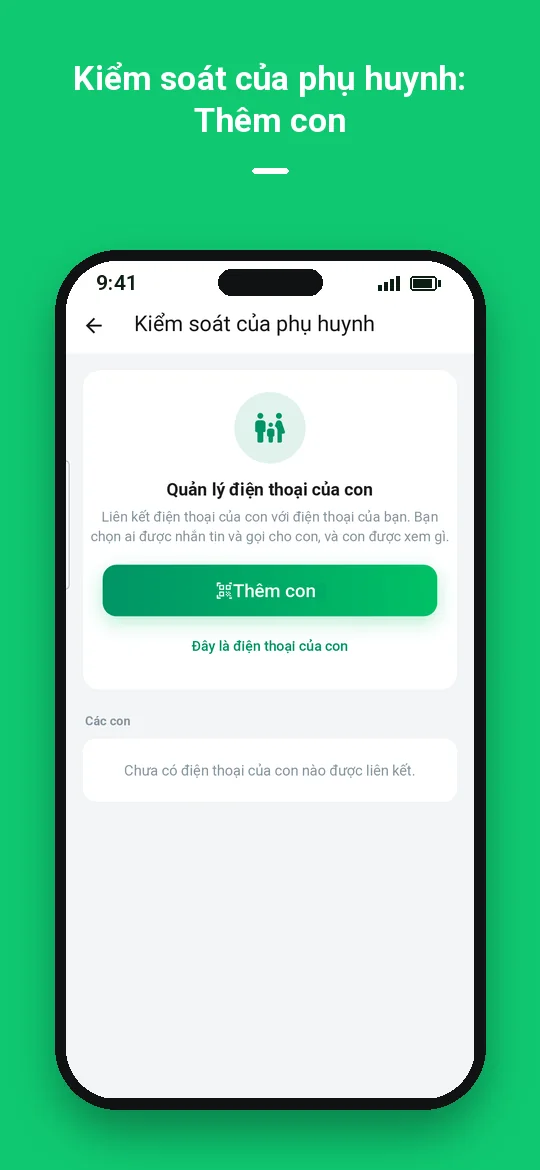 Kiểm soát của phụ huynh: Thêm con — Haydai
