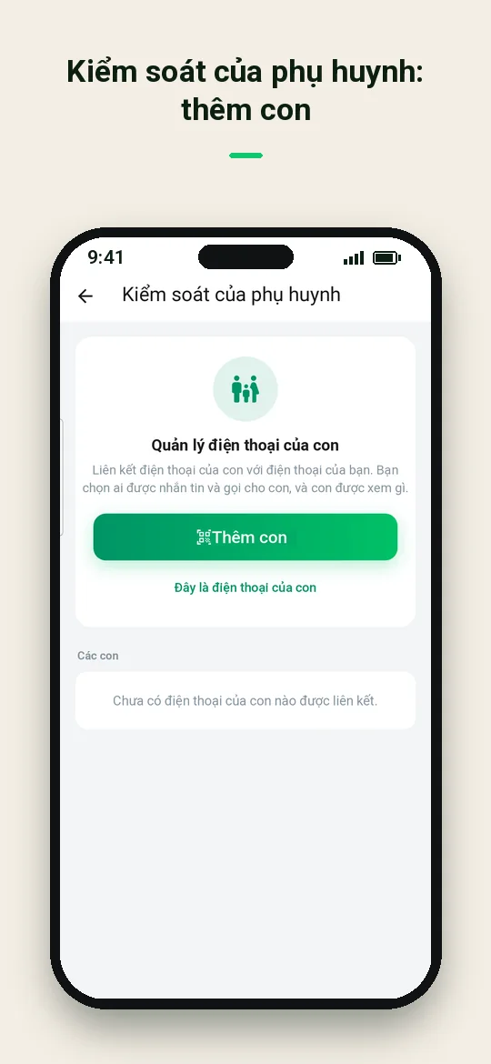 Kiểm soát của phụ huynh: thêm con — Haydai