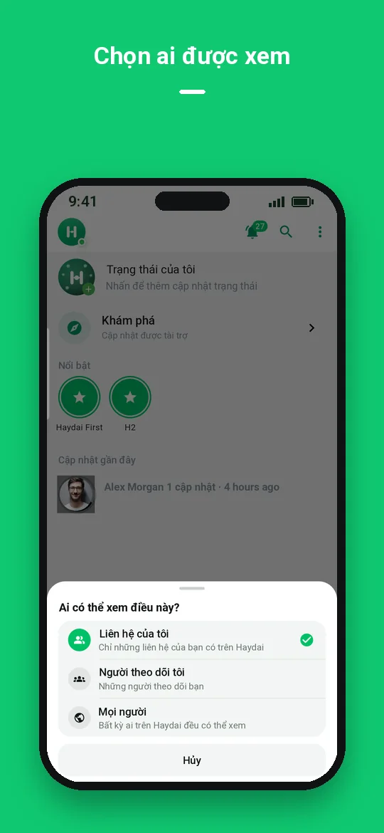 Chọn ai được xem — Haydai