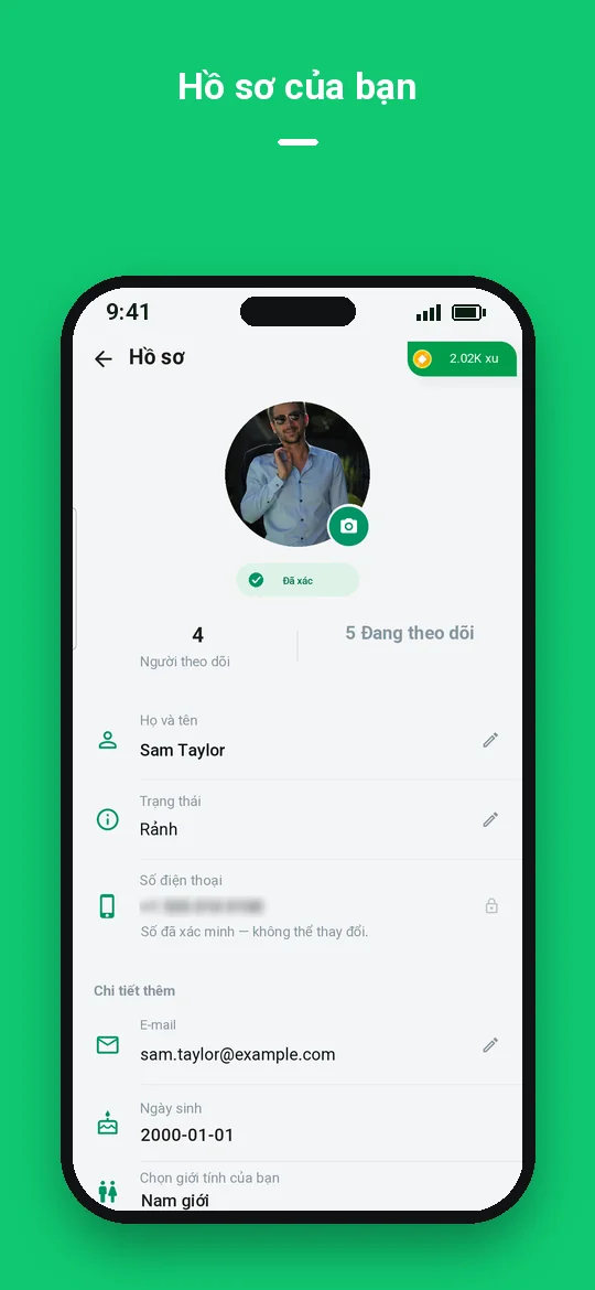 Hồ sơ của bạn — Haydai
