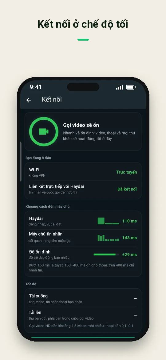 Kết nối ở chế độ tối — Haydai
