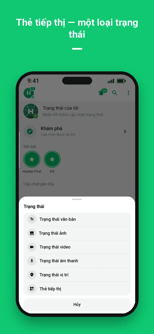Thẻ tiếp thị — một loại trạng thái — Haydai