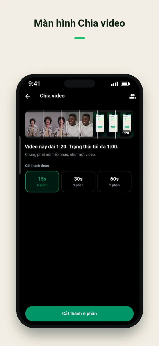Màn hình Chia video — Haydai
