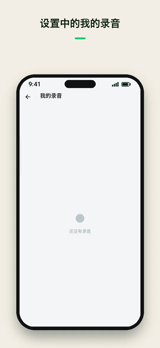 设置中的我的录音 — Haydai