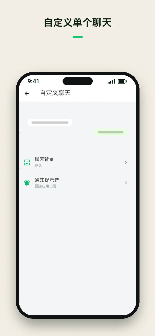 自定义单个聊天 — Haydai