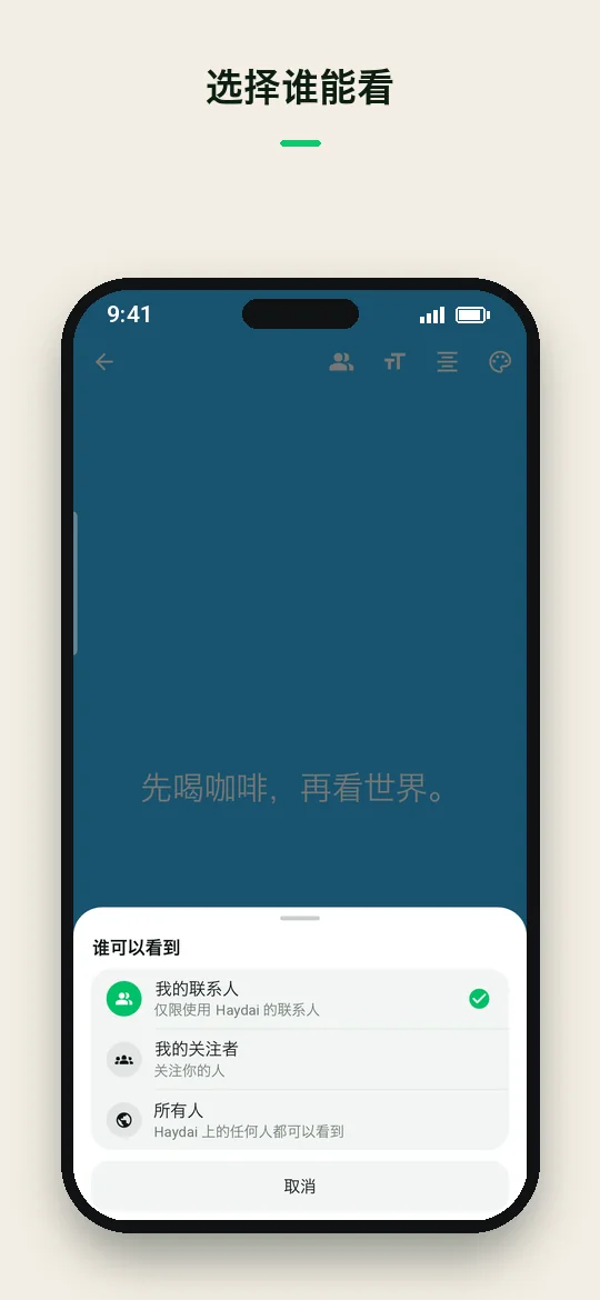 选择谁能看 — Haydai