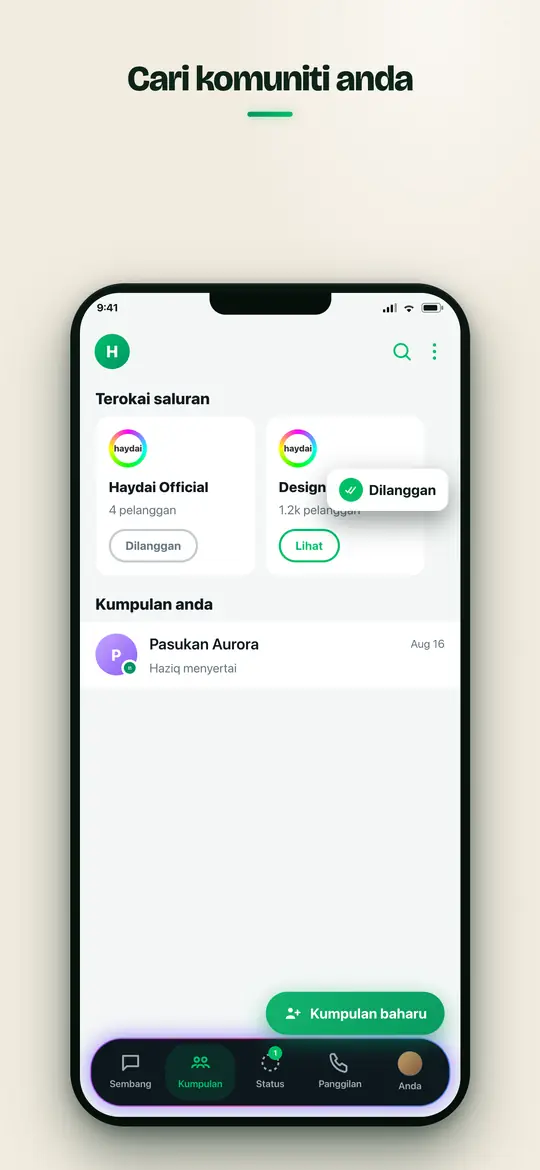 Kumpulan & komuniti — Haydai